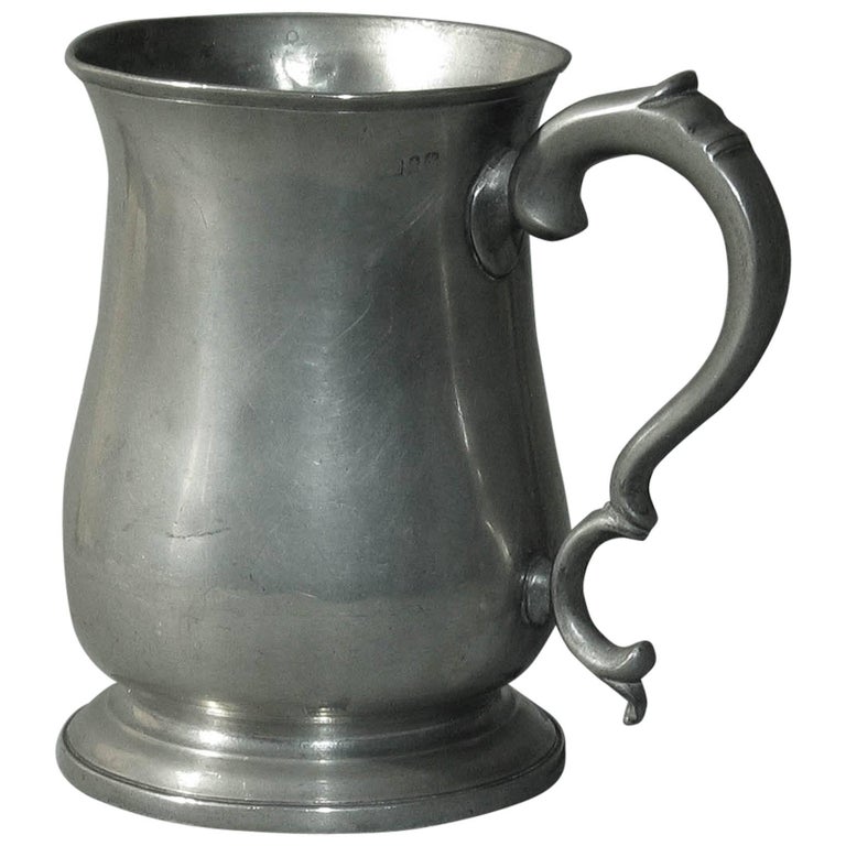 Fine Double "C" Handled Quart Tulip Export Pewter Tankard Townsend and  Compton For Sale at 1stDibs | pewter mug, pewter mugs for sale, vintage pewter  mugs