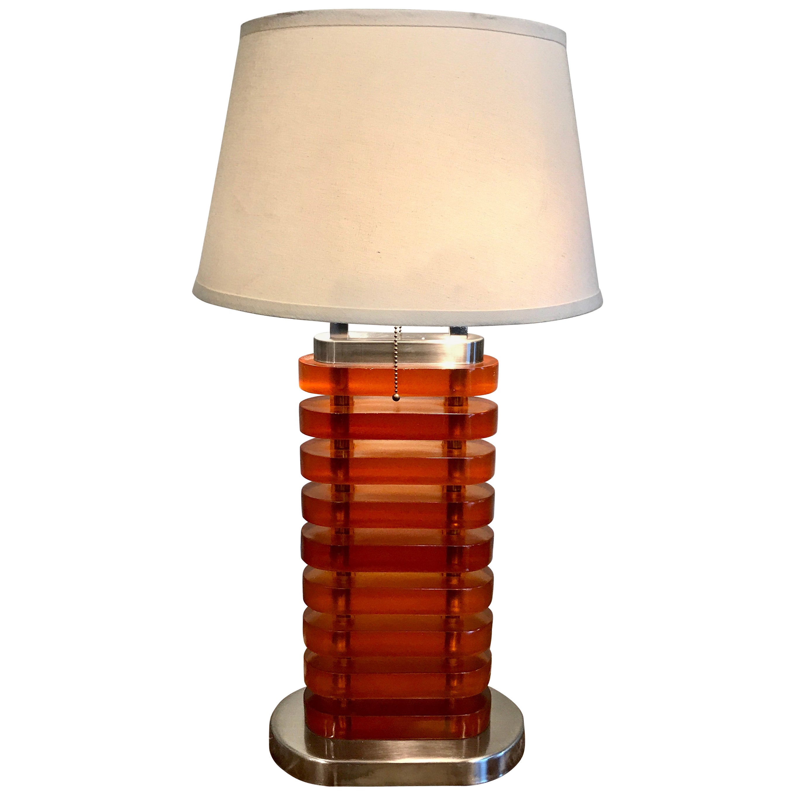 Large Stacked Lucite Lamp at 1stDibs