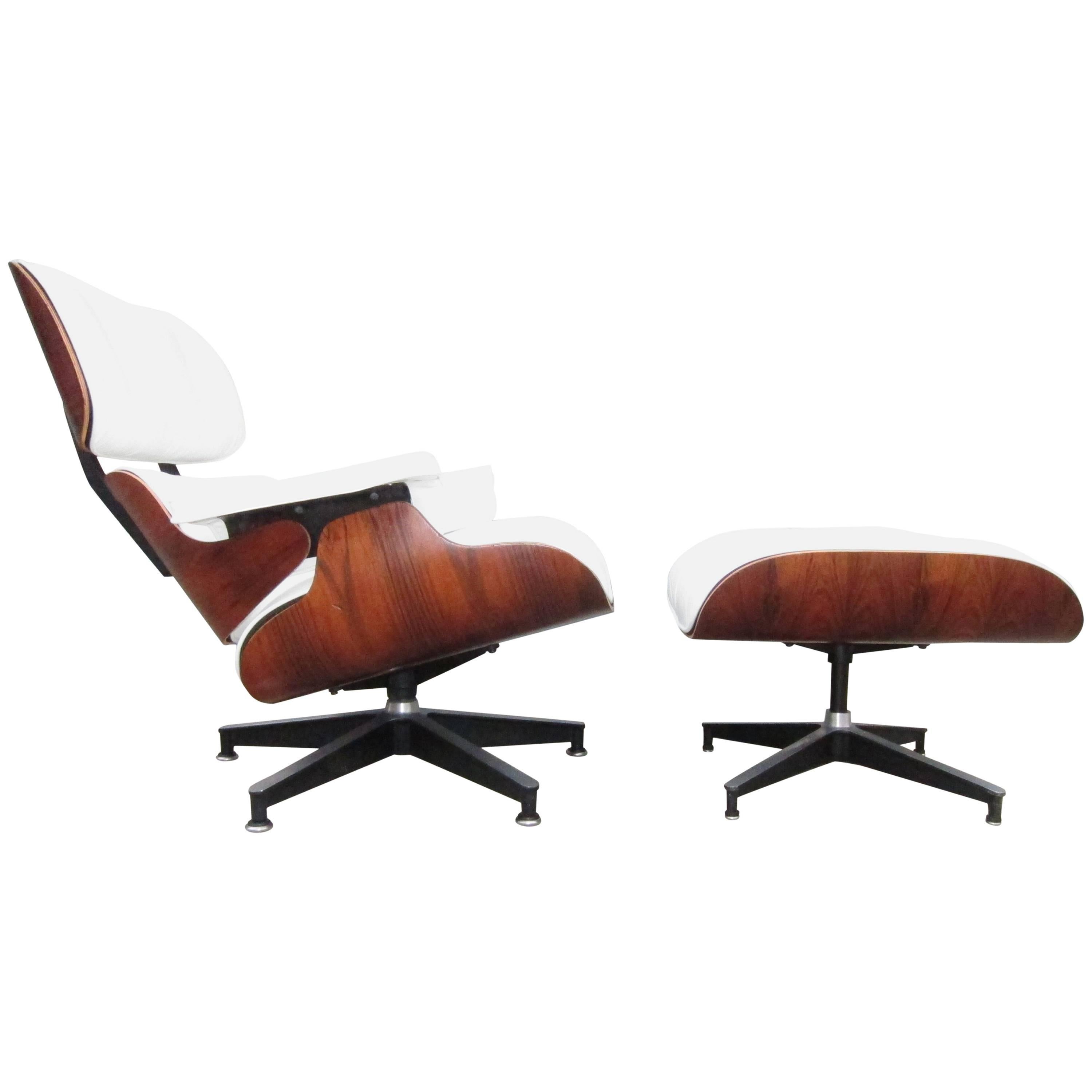 Herman Miller Eames Lounge Chair and Ottoman With New Perfect Custom Leather