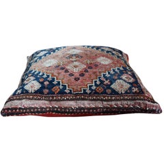 Early 20th Century Hand-Knotted Persian Pillow Great Colors Excellent Condition