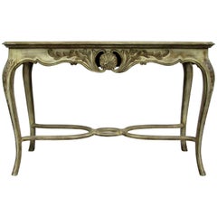 Louis XV Style Carved Wood Console Table