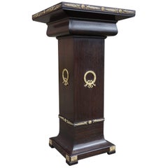 Stunning Used Empire Style, Coromandel and Gilt Bronze Sculpture Stand Column