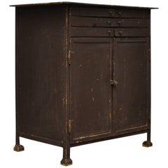 Vintage Iron Industrial Cabinet, 1940s