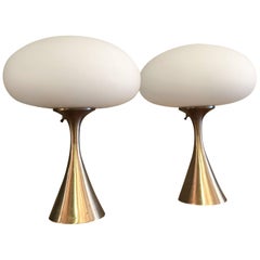 Pair of Mushroom Table Lamps by Bill Curry for Laurel
