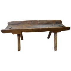Coffee Table/Side Table from Trough Used as Salt Lick for Deer and Cows