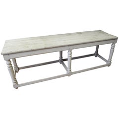 Kitchen Island Restaurant Serving Prep Table Refectory Console, 100 Years Old
