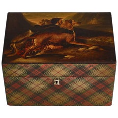 Large Mid-19th Century Signed Royal Stuart Tartan Box, Circa 1830