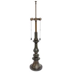 Oversized Stiffel Brass Table Lamp with Double Socket