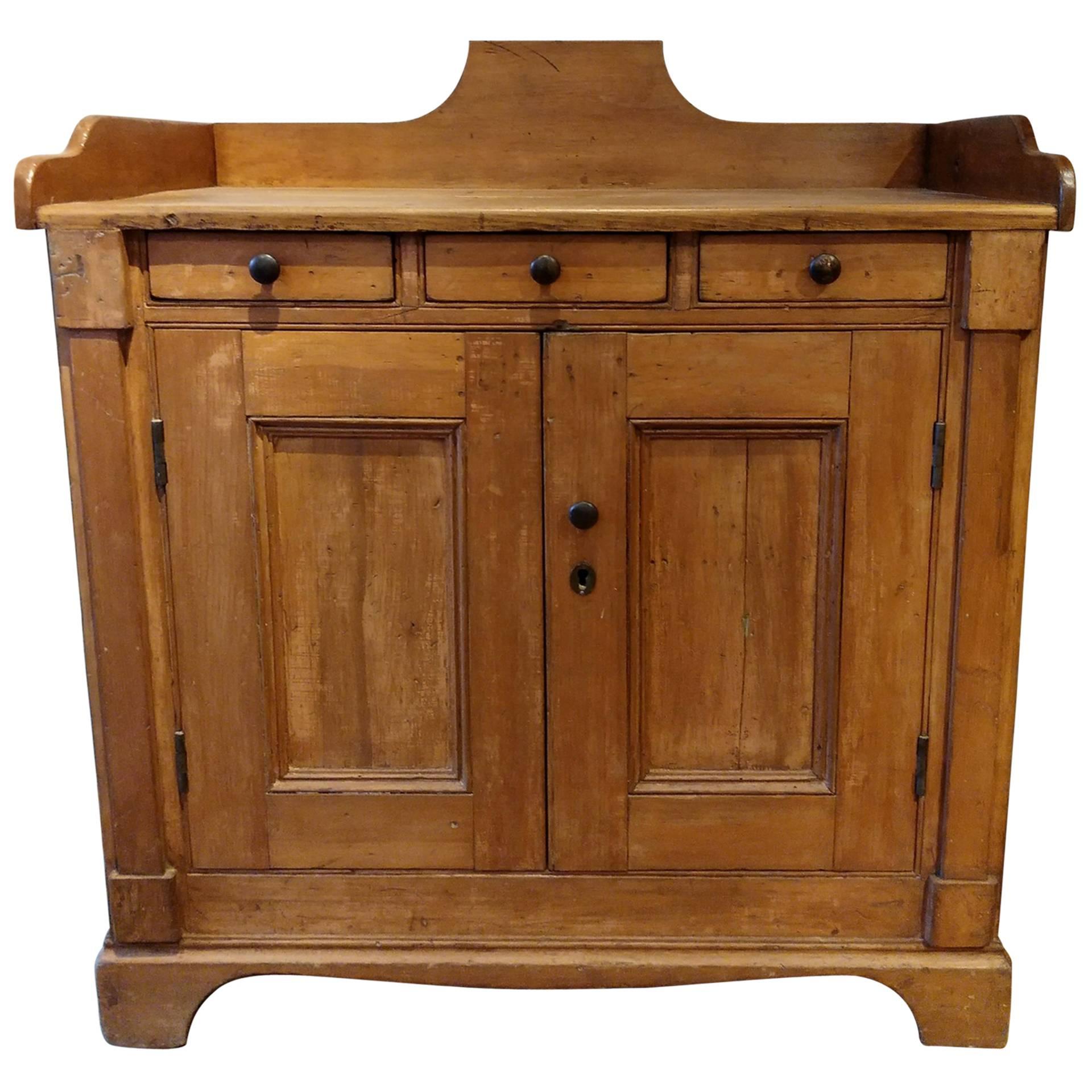 Canadian Two-Door, Three-Drawer Small Pine Buffet