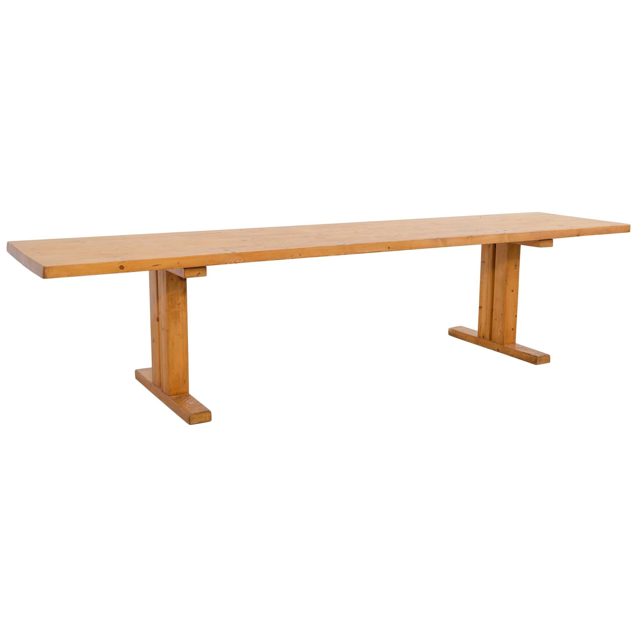 Charlotte Perriand Long Table Created for Les Arcs For Sale