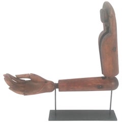 Antique Articulated Wood Artist's Hand and Arm Model