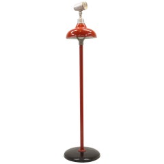 1950s Gas Station Lamp, Two Light Sources, an Adjustable Spot Light and Lamp