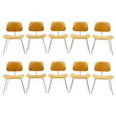 Eames Dining or Conference Room Chairs, DCMs, Set of Ten for Herman Miller