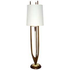 Modeline Danish Style Walnut Floor Lamp