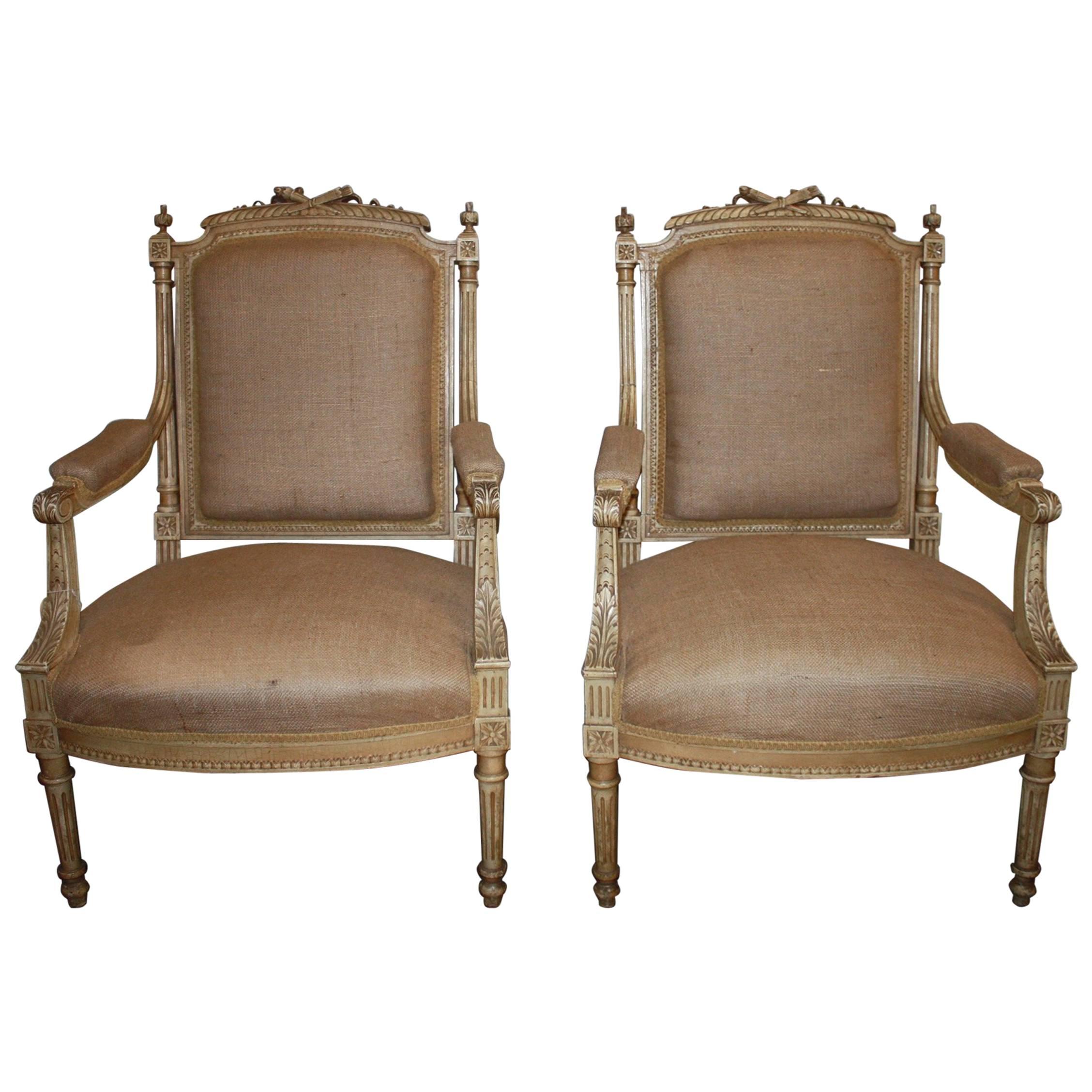 Late 19th Century French Pair of Armchairs