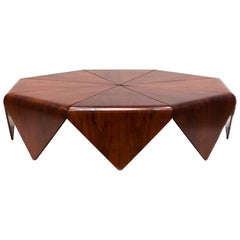 Petalas Rosewood Coffee Table, circa 1960s