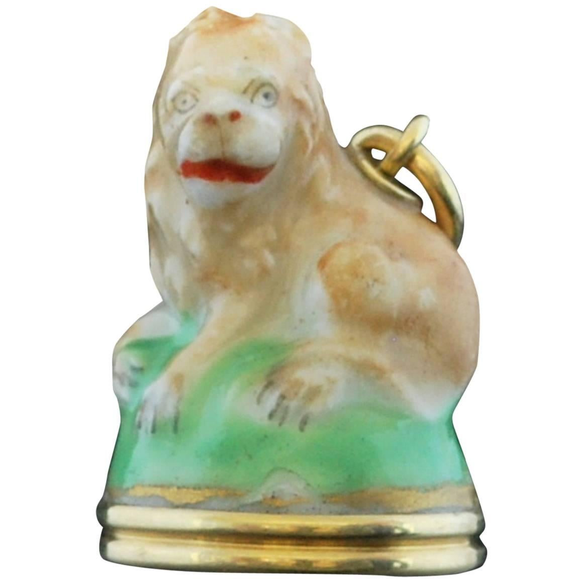 Seal in the Form of a Lion, Chelsea, circa 1755 For Sale