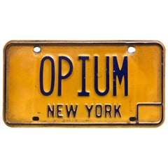 New York Vanity License Plate OPIUM