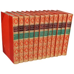 Set of 12 Leather Bound Volumes, Memoirs Casanova