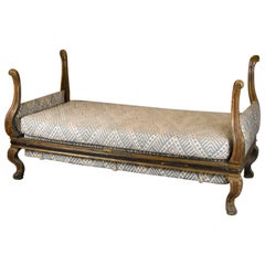 19th Century Venetian Daybed, Painted and Gilded