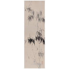 Antique Bamboo, 18th Century Japanese Ink Painting by Cho Tosai