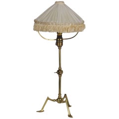 Antique Brass Table Lamp Attributed to W.A.S Benson