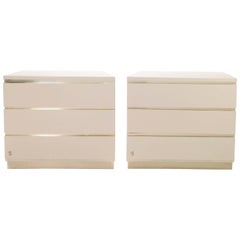 Pair of Small Lacquer Chest of Drawers by JC Mahey, 1970s