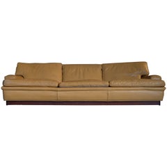 Arne Norell Leather Sofa Model Merkur, 1960s