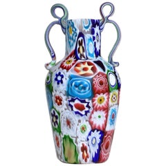 "Millefiori" by Ferro Toso & Co Murano Glass, 1910 Liberty Vase