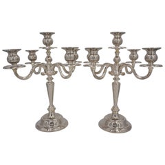 Pair of French Silver Candlesticks