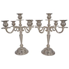 Coppia di candelabri francesi in argento