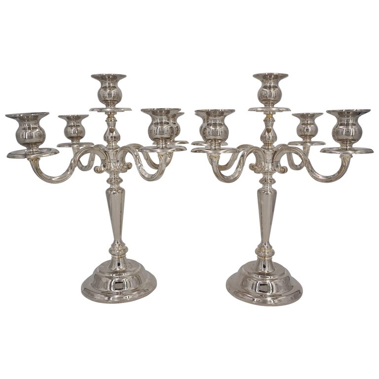 Pair of French Silver Candlesticks at 1stDibs