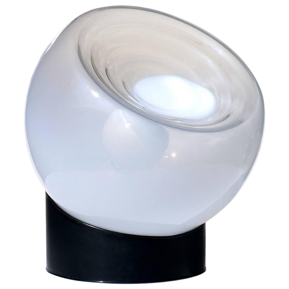 1960s Italian Design by Selenova Glass Table Lamp