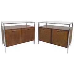 Pair of Midcentury End Tables in the Manner of Milo Baughman
