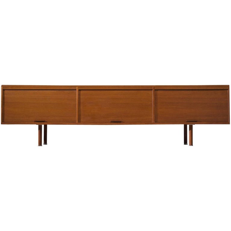 Kai Kristiansen Low Tambour Sideboard For Sale at 1stDibs