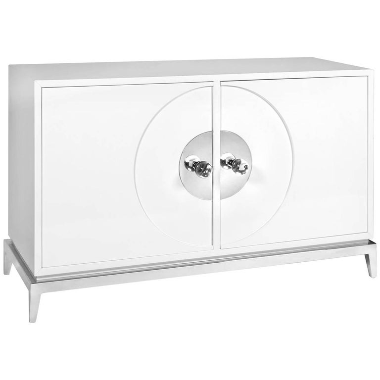 Channing White Lacquer Buffet For At 1stdibs Channing White Lacquer Buffet For