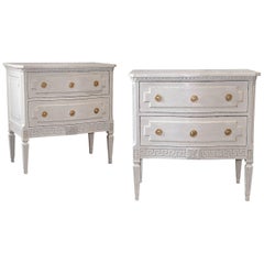 Pair of French Antique Chests of Drawers Louis XVI Style Gustavian Patina