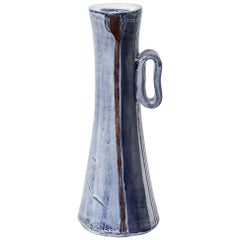 Important vase en faïence à décor géométrique de Mado Jolain, 1960
