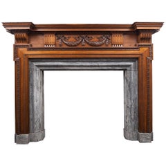 Large Used Wooden Mantelpiece