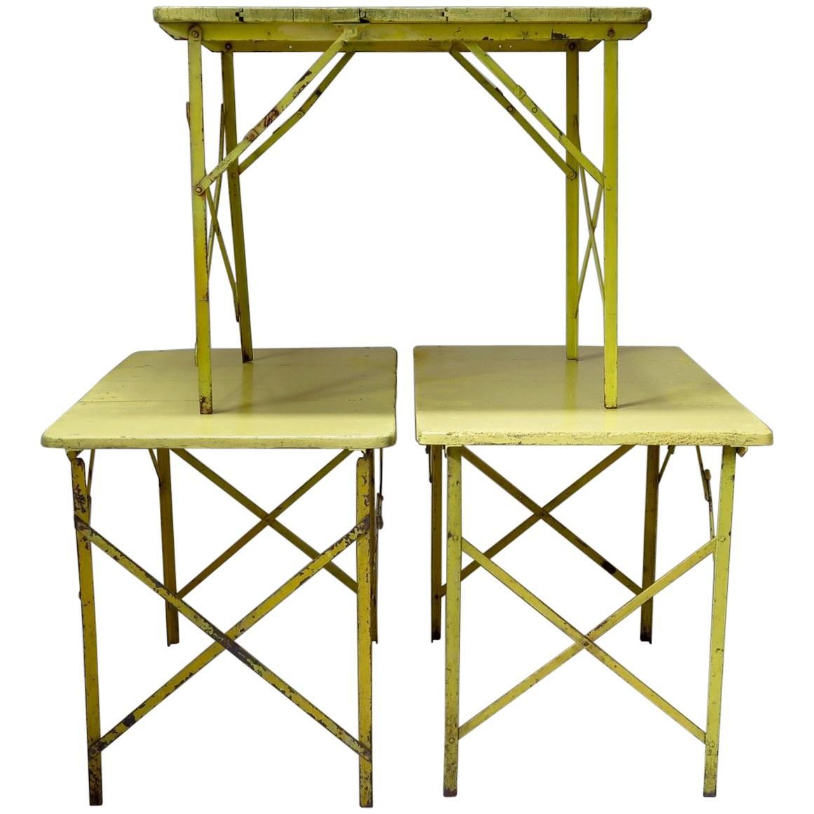 French 1950s Folding Picnic Tables