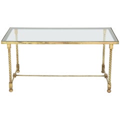 Solid Brass Coffee Table, France, 1950s