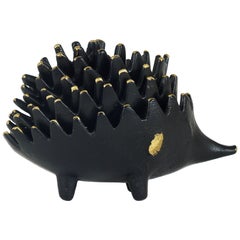 Walter Bosse Hedgehog Stackable Brass Ashtrays, Hertha Baller, Austria, 1950s