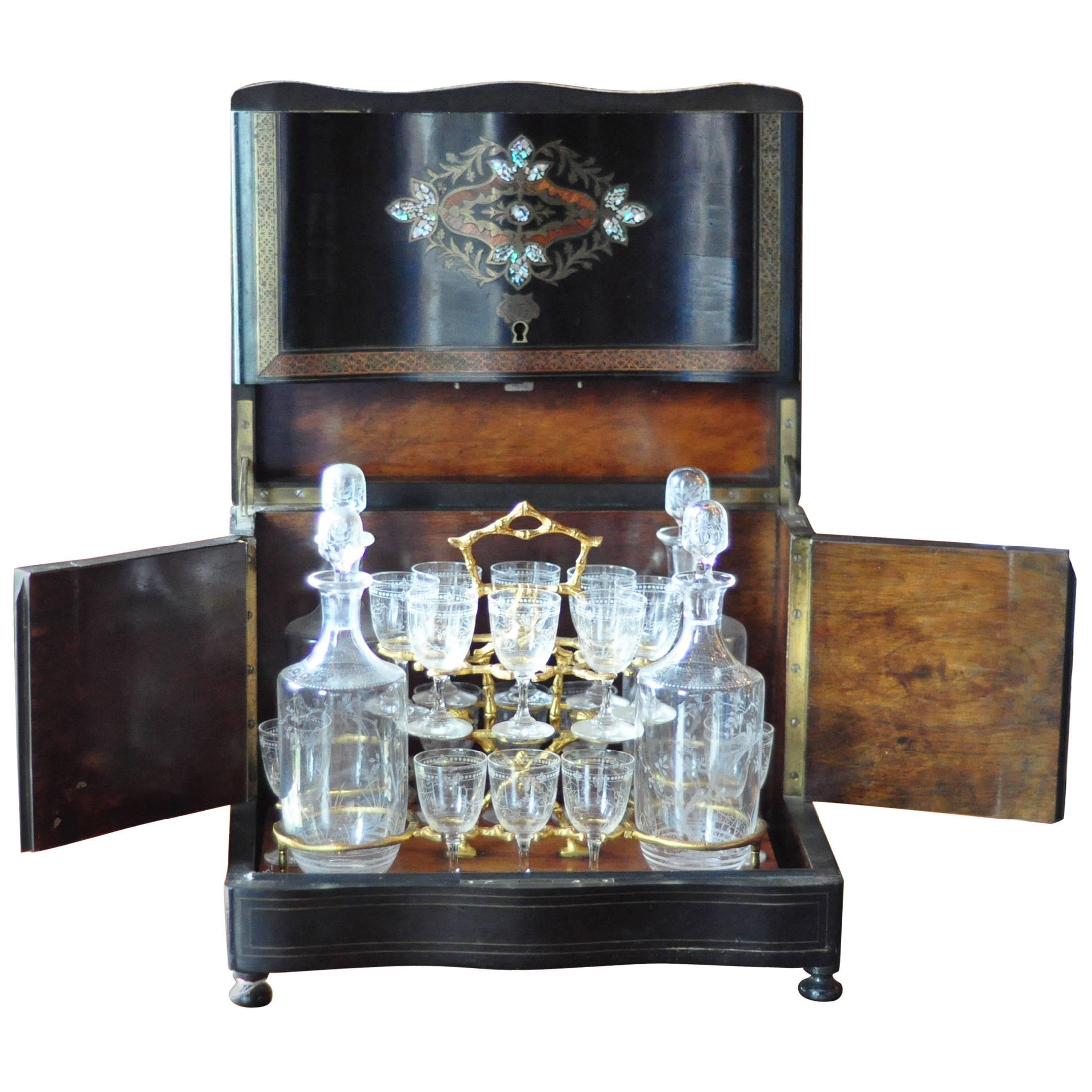 19th Century French Napoleon III Cave a Liqueur For Sale