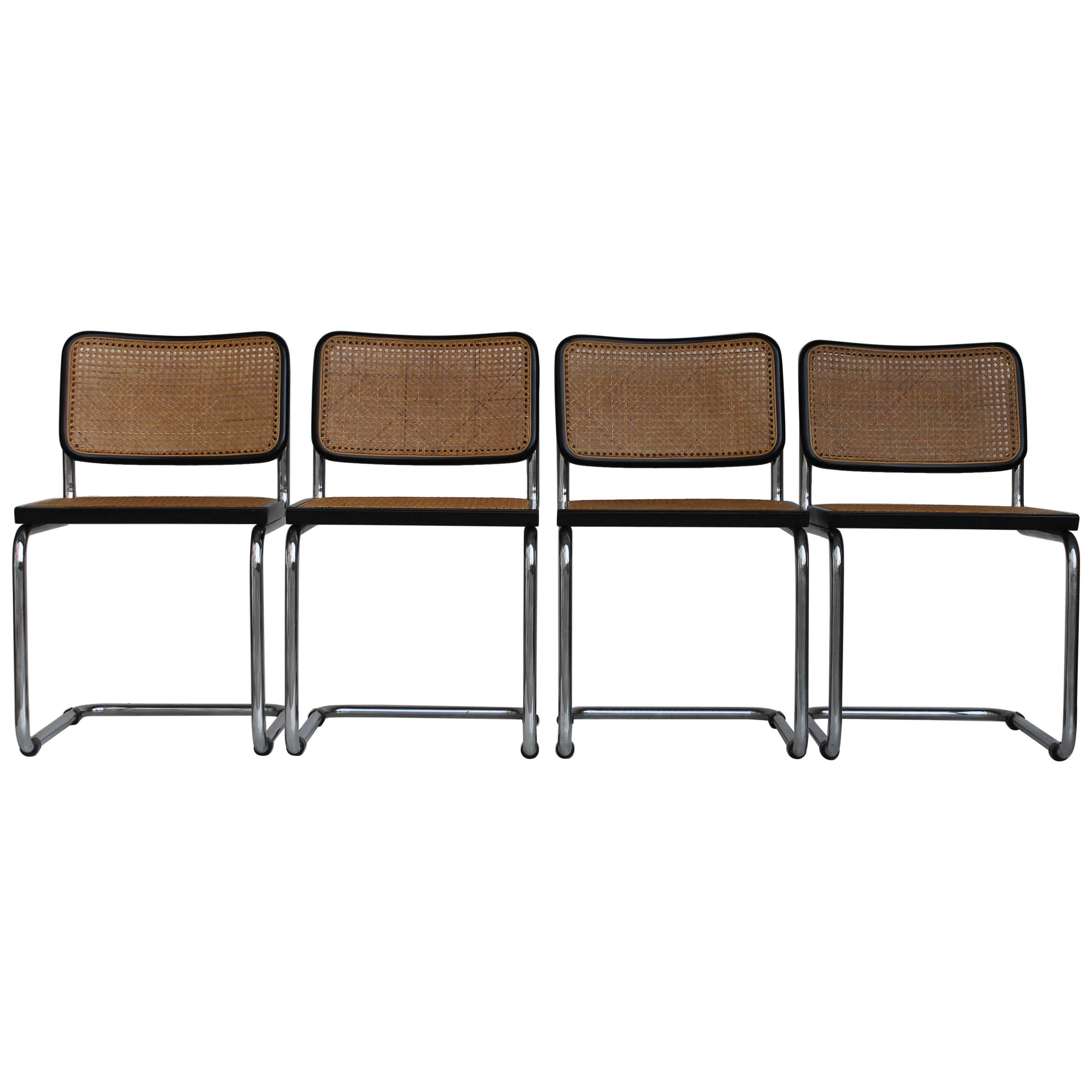 Set of Four Cesca Gavina Chairs by M. Breuer, 1970