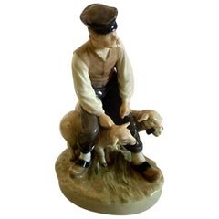 Royal Copenhagen Figurine No. 627, Young Man with Sheep