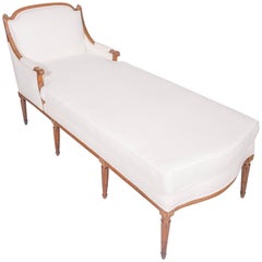 19c Louis XVI Upholstered Chaise