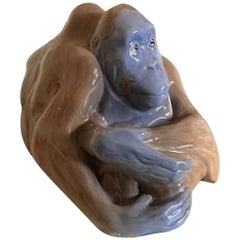 Royal Copenhagen Figurine Pair of Orangutans #721