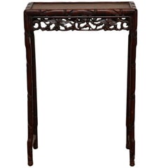 19th Century Chinese Rosewood Carved Tea Table