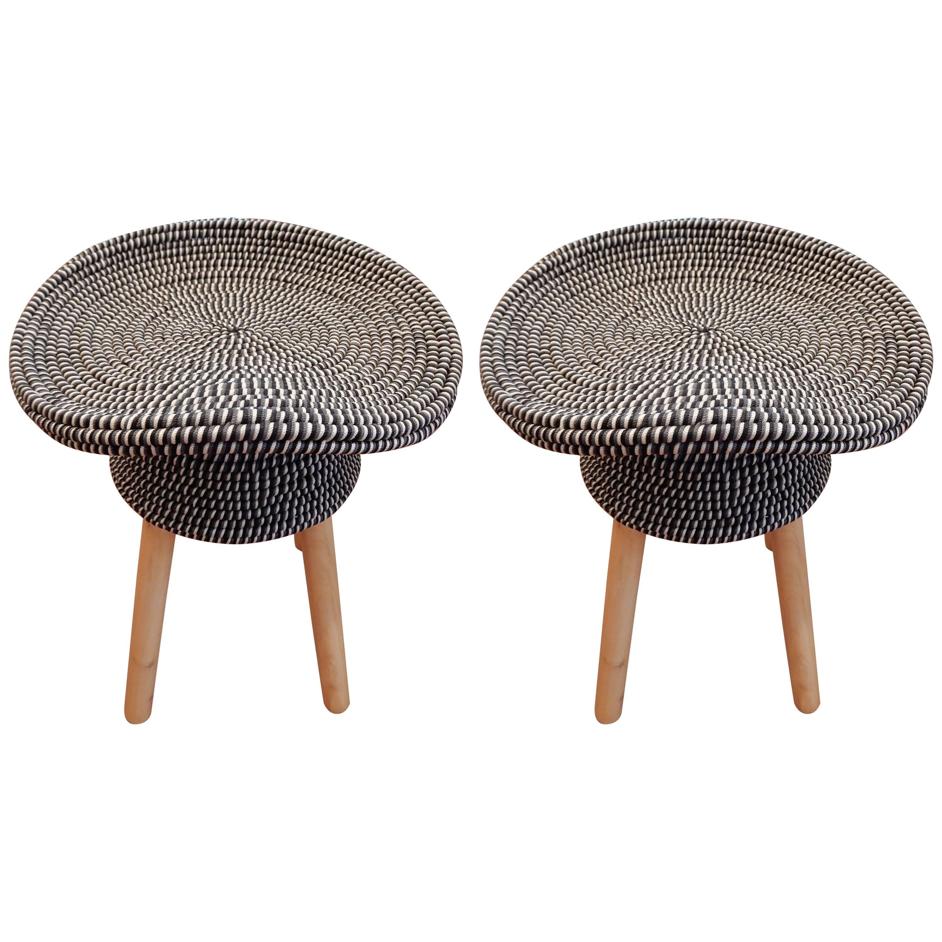 Pair of French Hat Stools