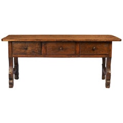Rustic 19th Century Spanish Farm House Table or Writing Table or Desk